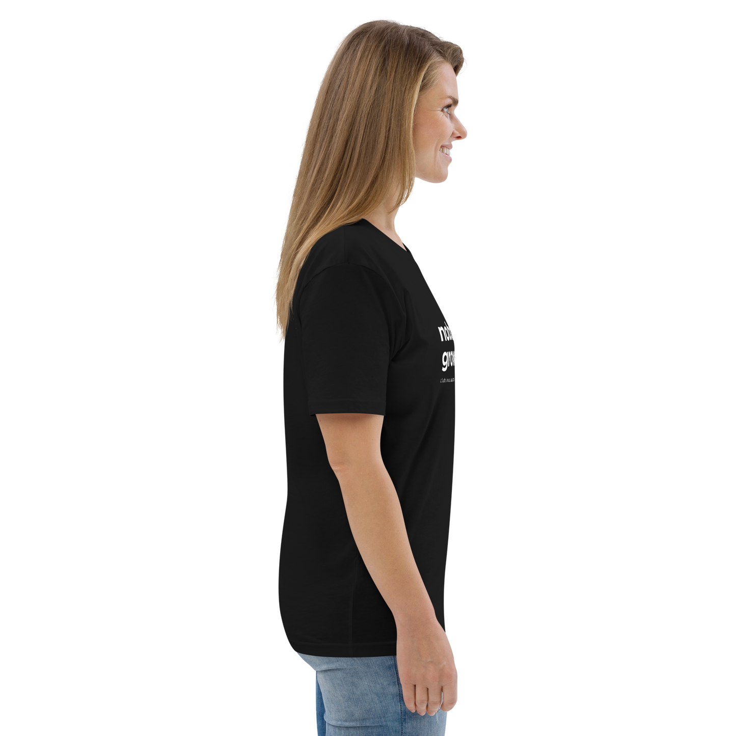 Camiseta Nobody grows alone. Negra