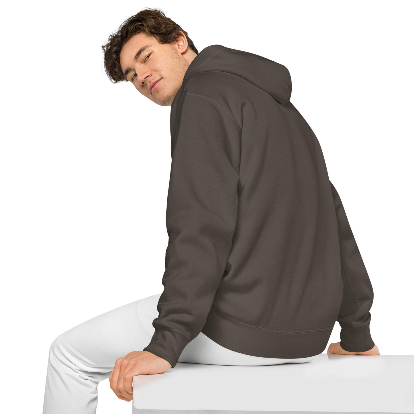 Sudadera con capucha teñida unisex