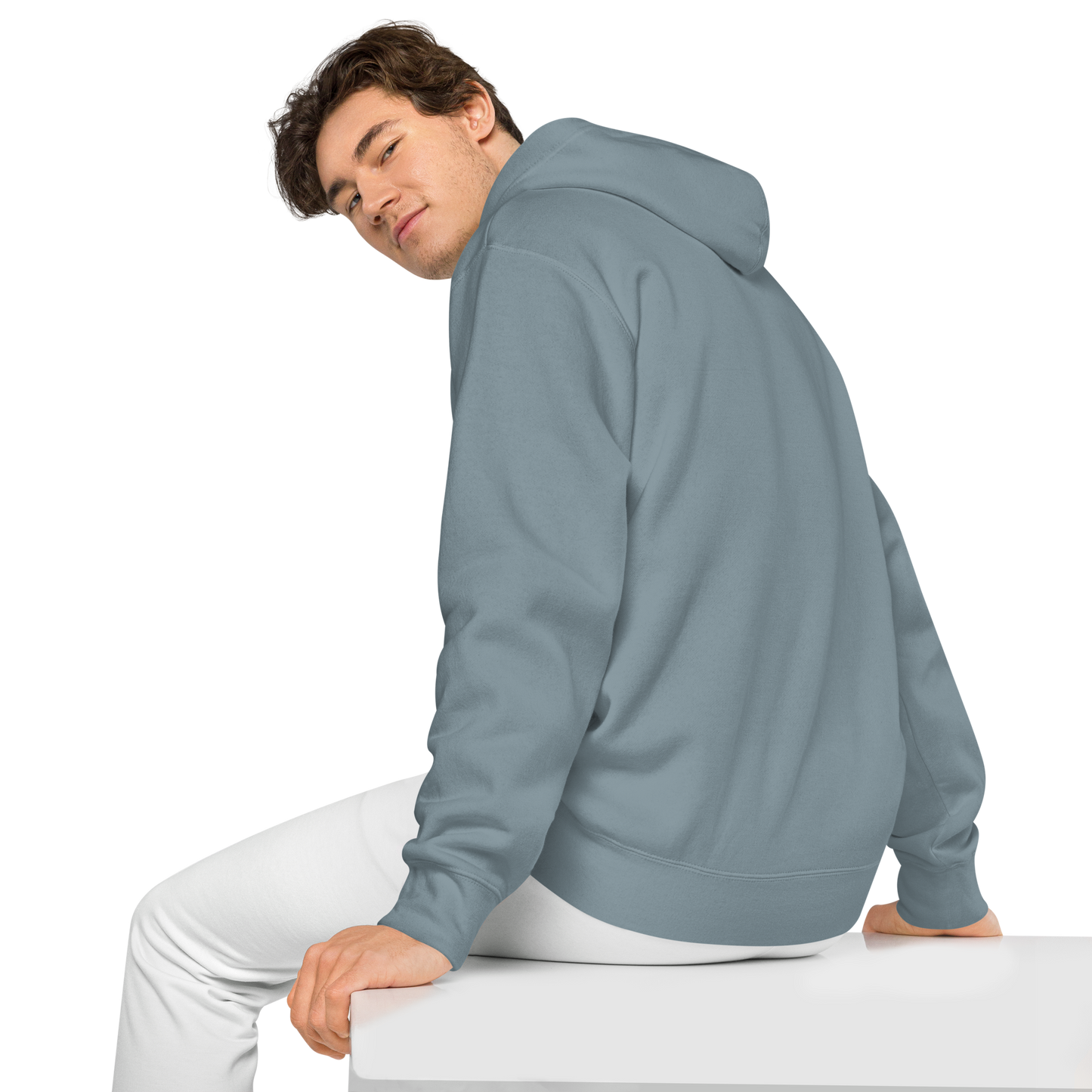Sudadera con capucha teñida unisex